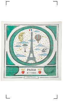 Marin Montagut / FOULARD PARIS JE TAIME VERT PETIT