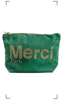 Merci / POCHETTE EN COTON / VERT