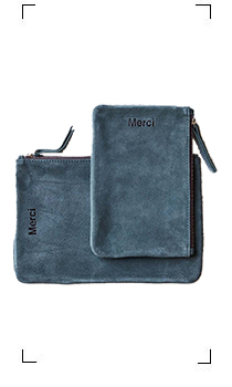 Merci / POCHETTE EN DAIM BOTTLE
