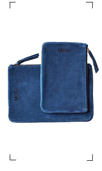 Merci / POCHETTE EN DAIM OCEANIA