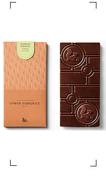 Louis Fouquet / 2 TABLETTES GIANDUJA PISTACHE - LAIT